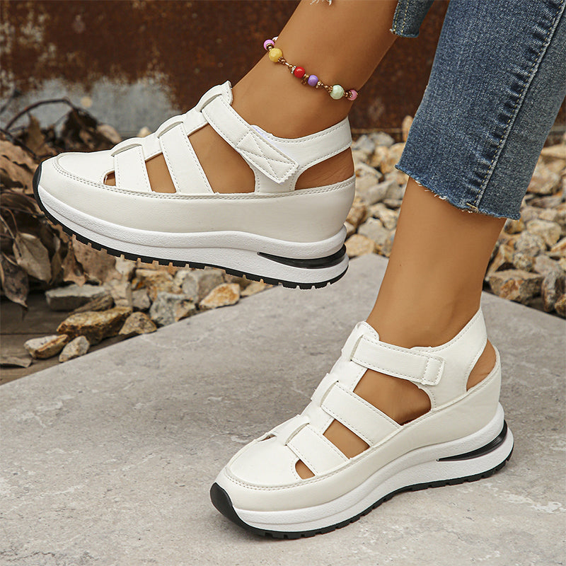 Melina | Damen-Orthopädische Sandalen mit Klettverschluss und geschlossener Zehenpartie