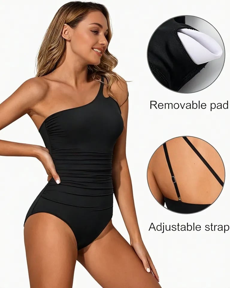 Syra | One-Shoulder Badeanzug für Damen – Elegant & Einzigartig