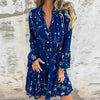Gillian | Midikleid mit geometrischem Muster und V-Ausschnitt