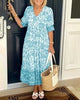 Esther | Bedrucktes Kleid mit V-Ausschnitt, elegant und stilvoll