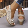 Dallas | Tagesangebot  Damen-Blumenblockabsatz-Sandalen