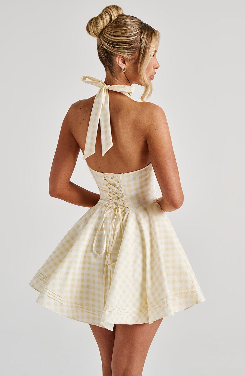 Doris | Minikleid - Zitronengingham