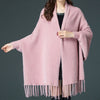 Mindy | Herbst-Specials Langärmliger, lässiger Schalmantel mit Quaste für Damen
