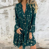 Gillian | Midikleid mit geometrischem Muster und V-Ausschnitt