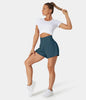 Laurel |  2-in-1-Yogashorts mit hoher Taille und Seitentaschen