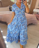 Tate | Kleid mit Blumenmuster und V-Ausschnitt