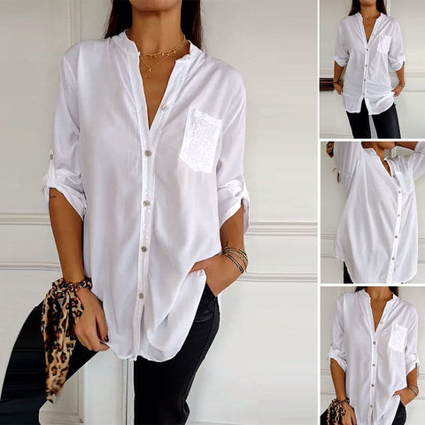 Naroise | Sommerliches Patchwork-Top mit Pailletten