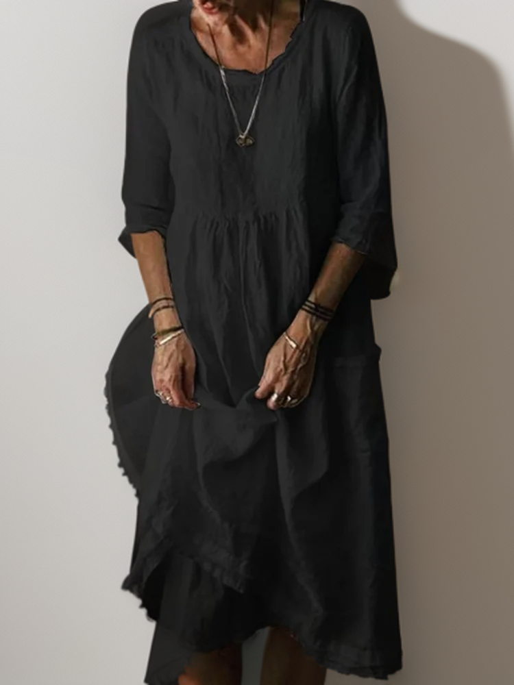 Ira | Maxikleid mit losem Rundhalsausschnitt