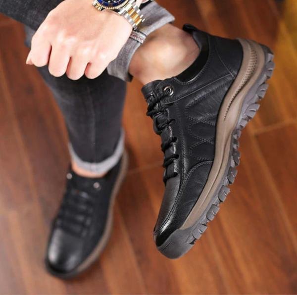 Rex | Herren-Casualschuhe aus Leder mit Handnaht
