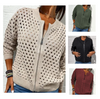 Jackie | Strickjacke für Damen mit Reißverschluss und Ausschnitten