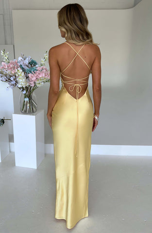 Maica | Maxikleid - Zitrone