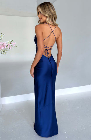 Maica | Maxikleid - Marineblau – Zeitlose Eleganz für jeden Anlass