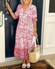 Esther | Bedrucktes Kleid mit V-Ausschnitt, elegant und stilvoll