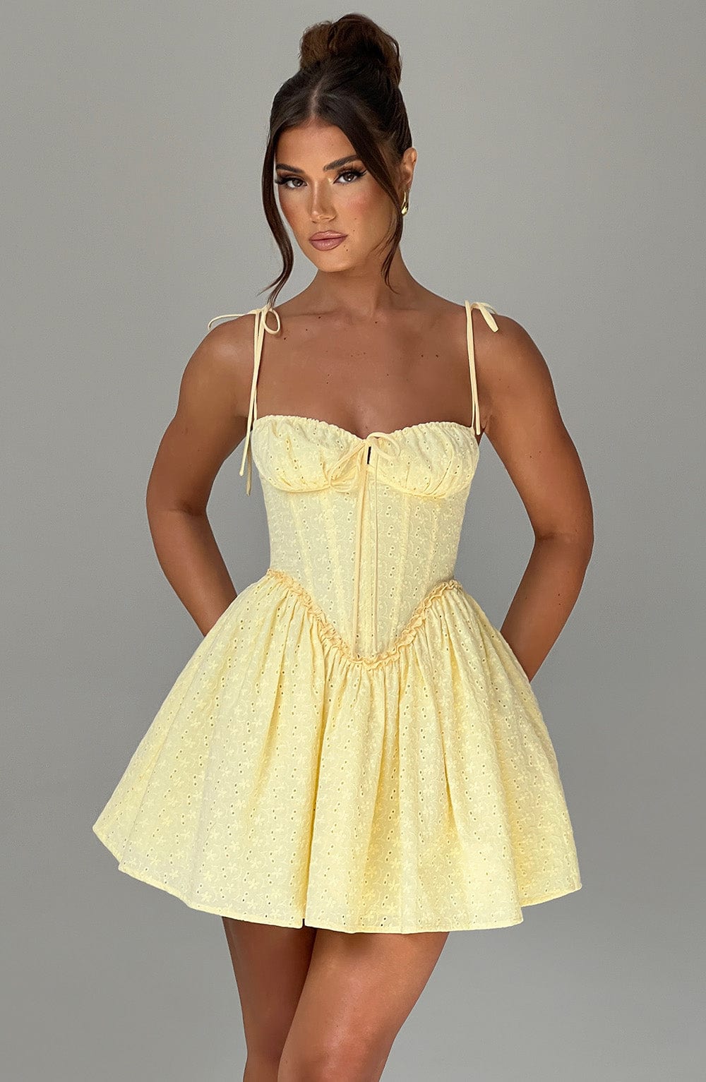 Kathryn | Minikleid - Zitrone