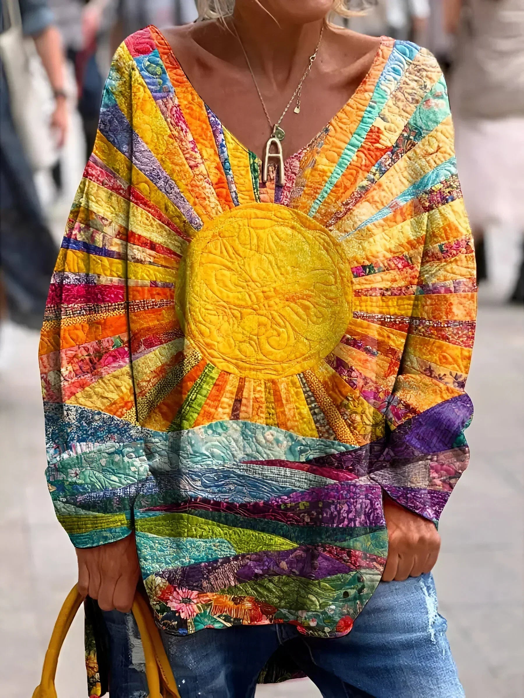 Tracie | Grafischer Pullover Alba