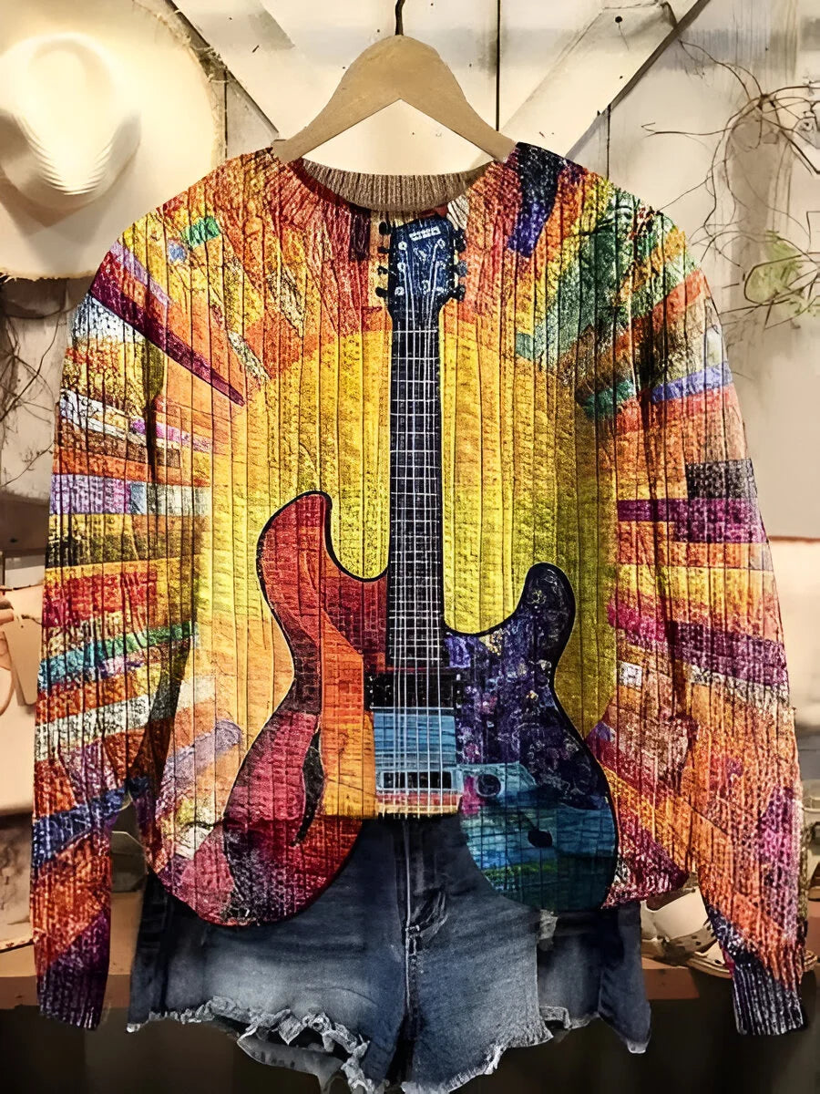 Ryland | Pullover mit farbiger Gitarre