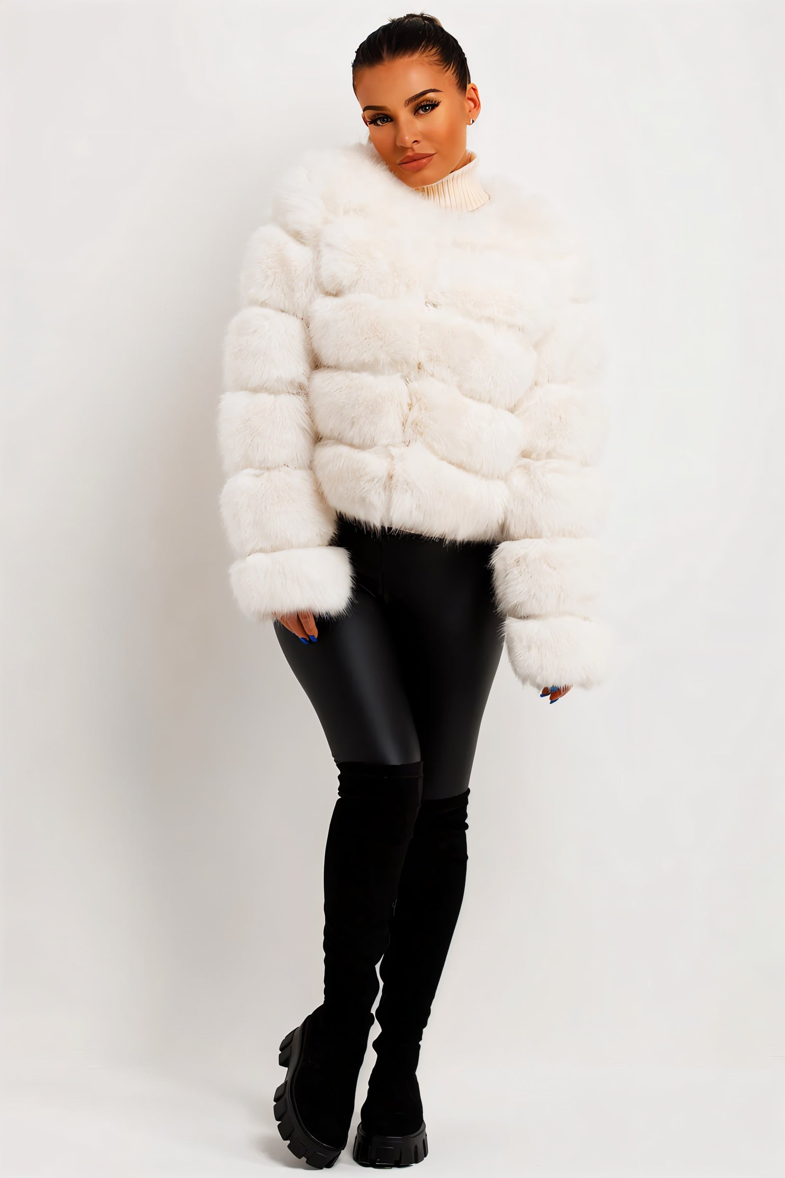 BEATRICE Kunstfell-Bubble-Jacke