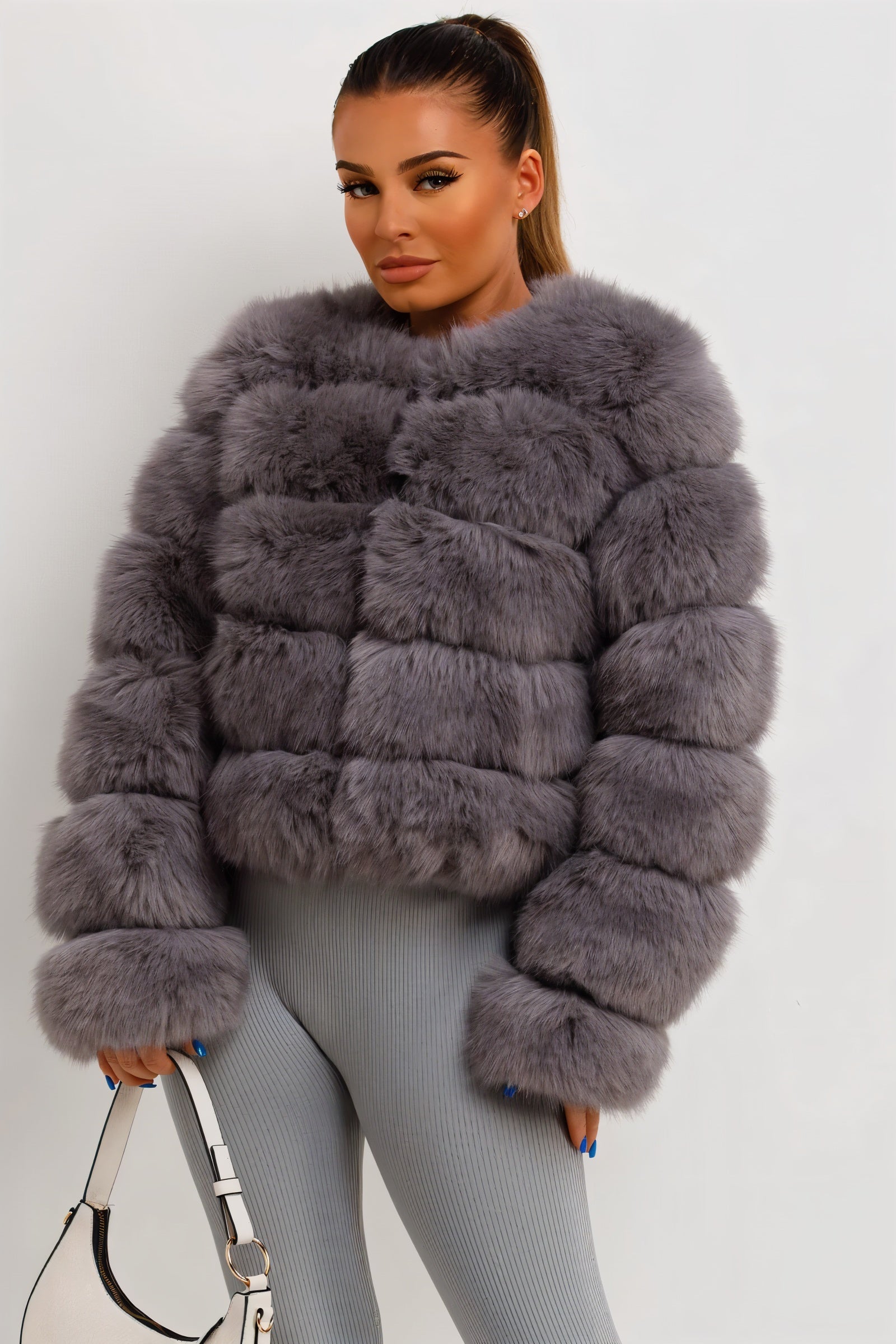 BEATRICE Kunstfell-Bubble-Jacke
