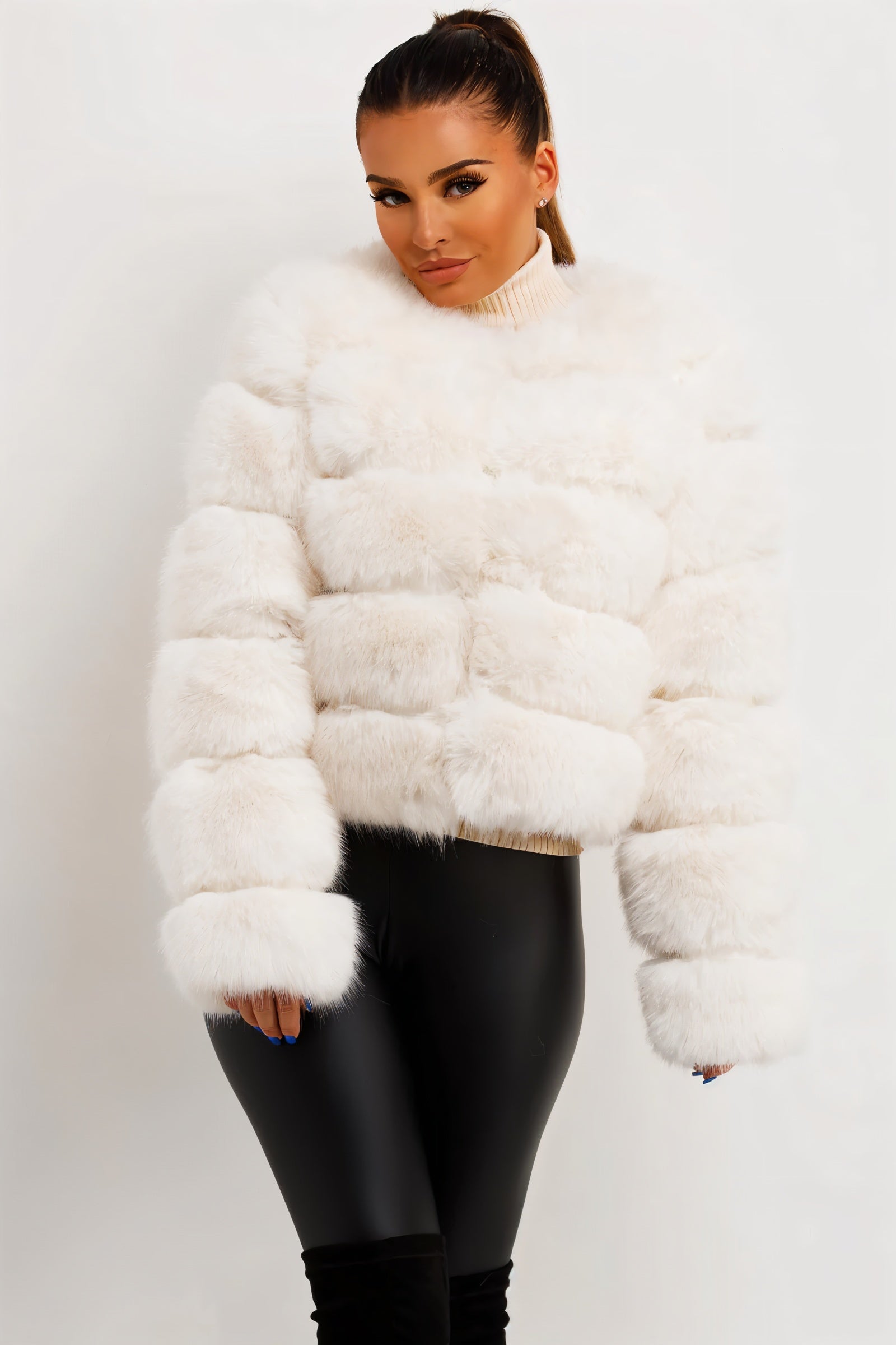 BEATRICE Kunstfell-Bubble-Jacke