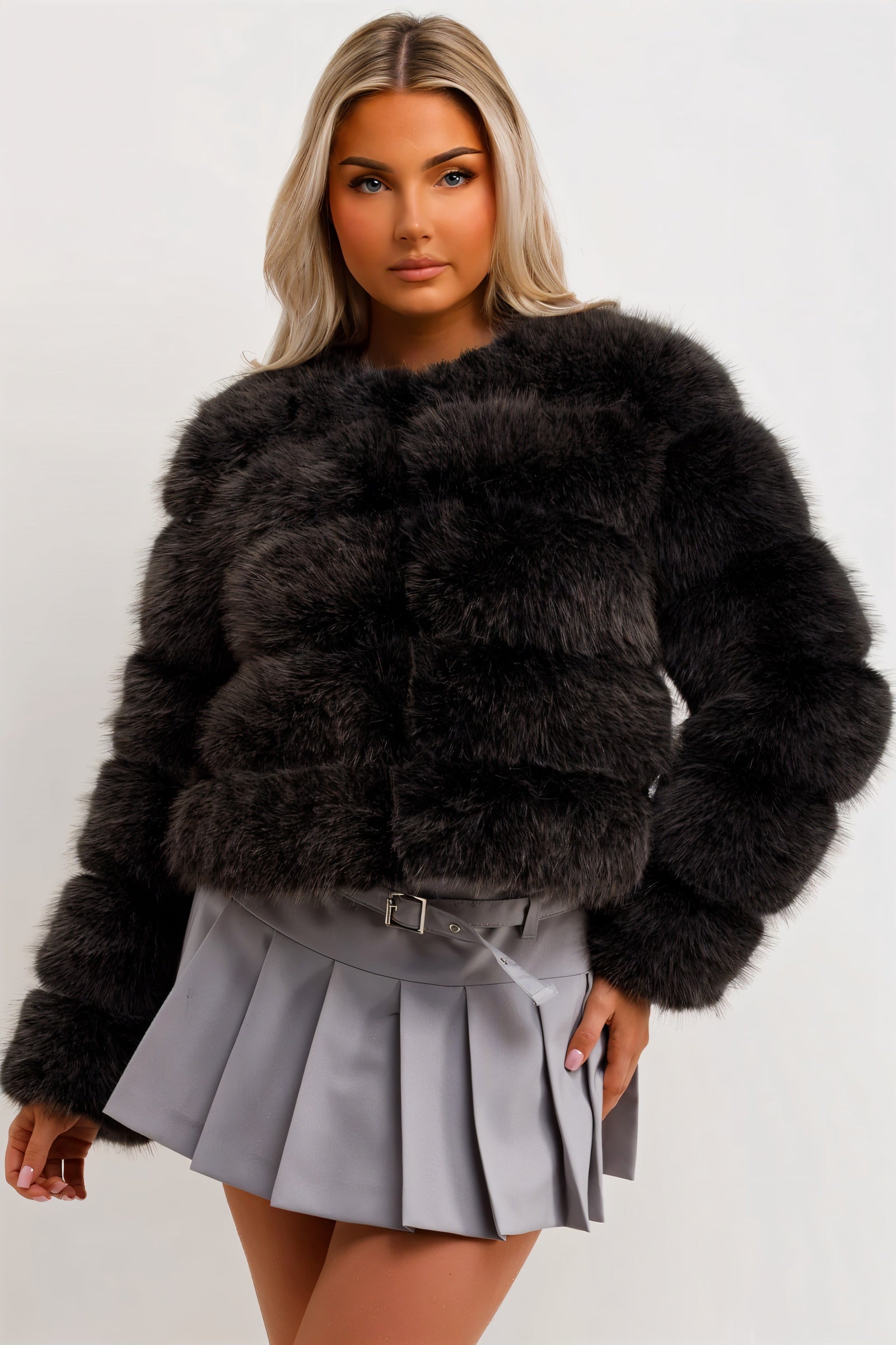 BEATRICE Kunstfell-Bubble-Jacke