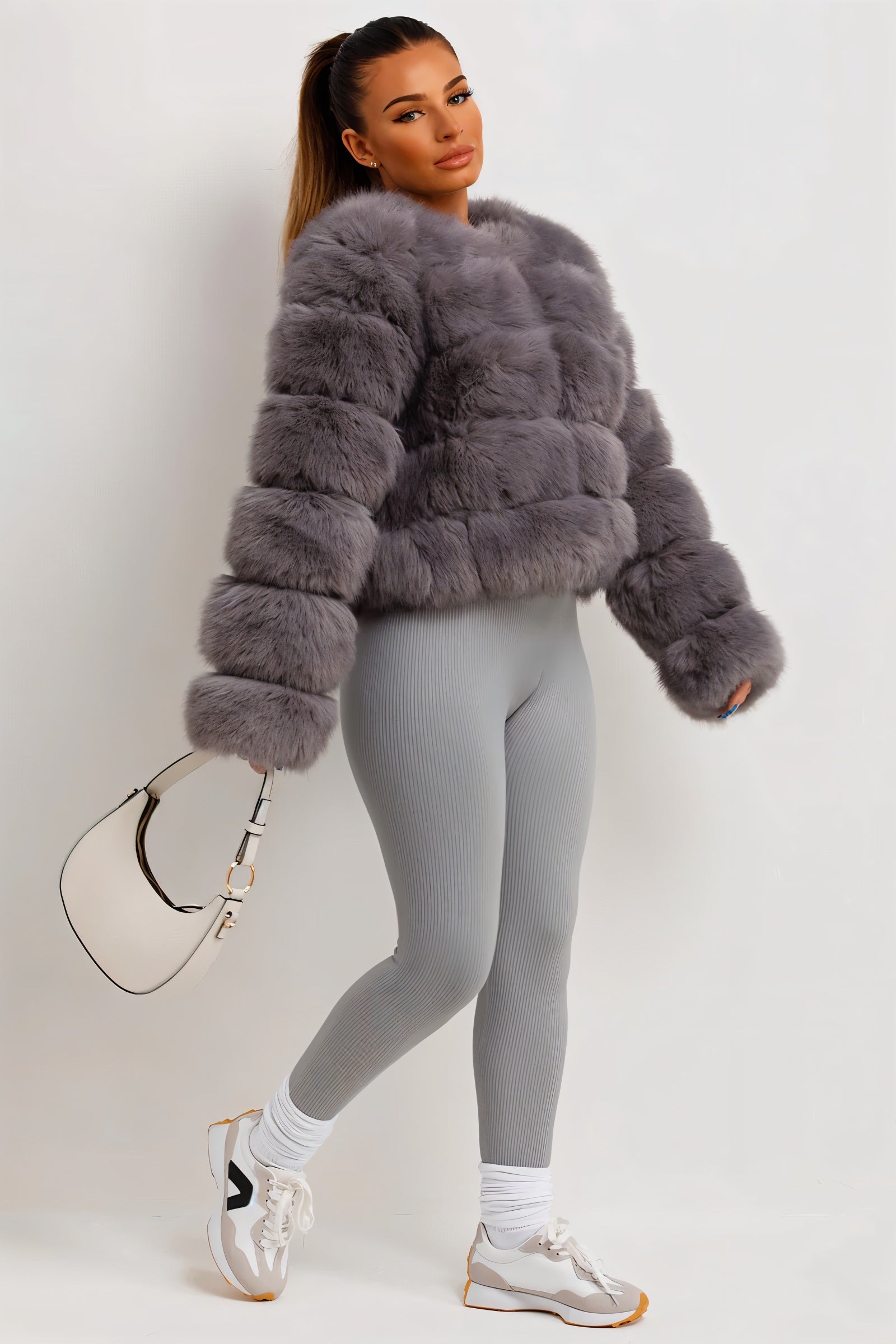 BEATRICE Kunstfell-Bubble-Jacke