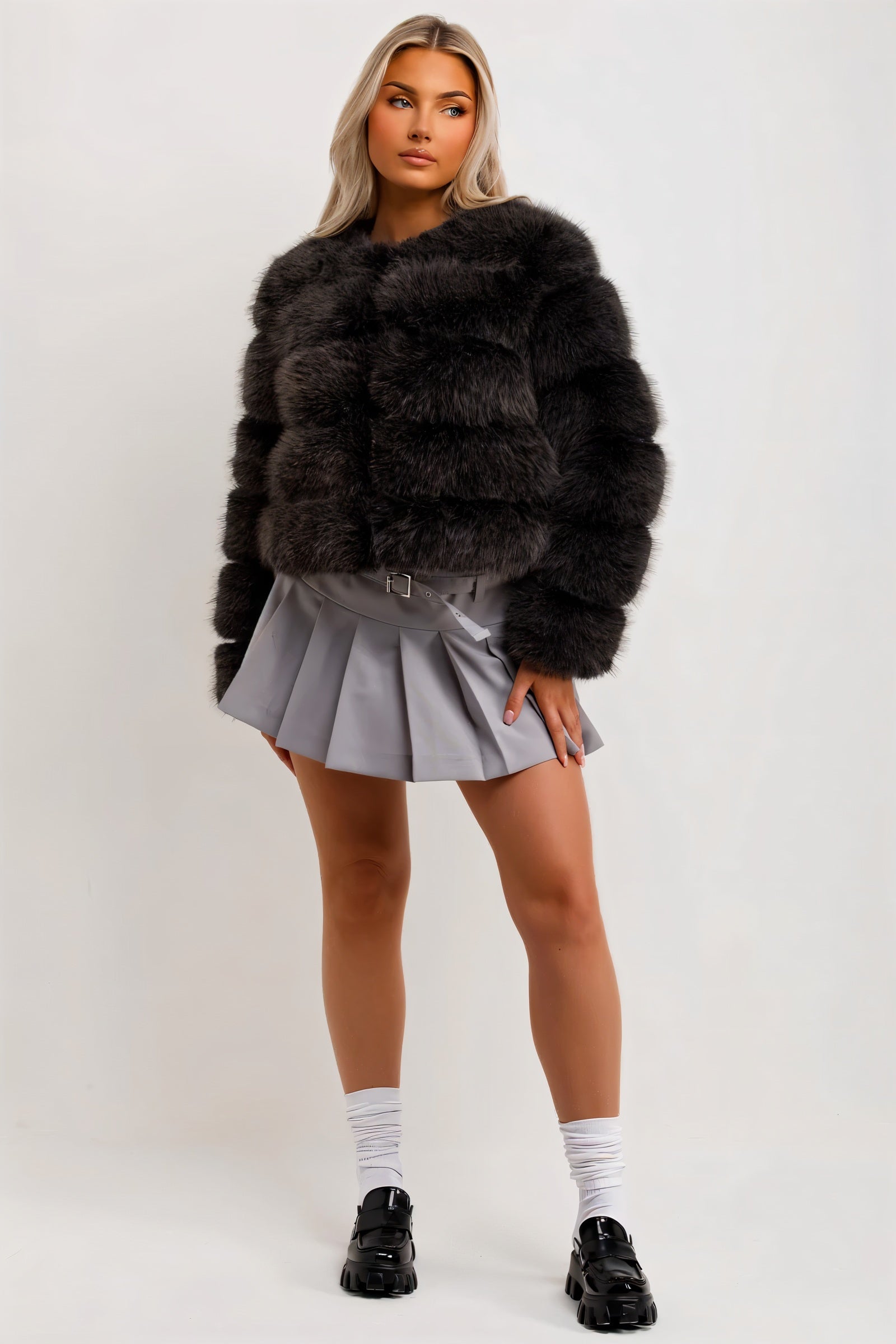 BEATRICE Kunstfell-Bubble-Jacke