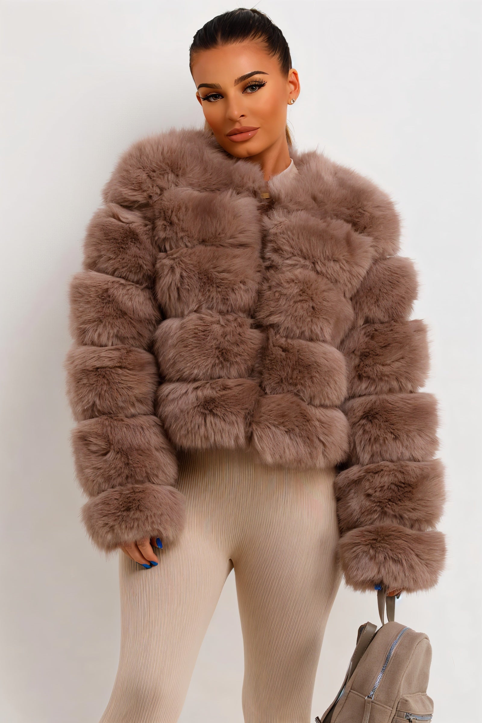 BEATRICE Kunstfell-Bubble-Jacke