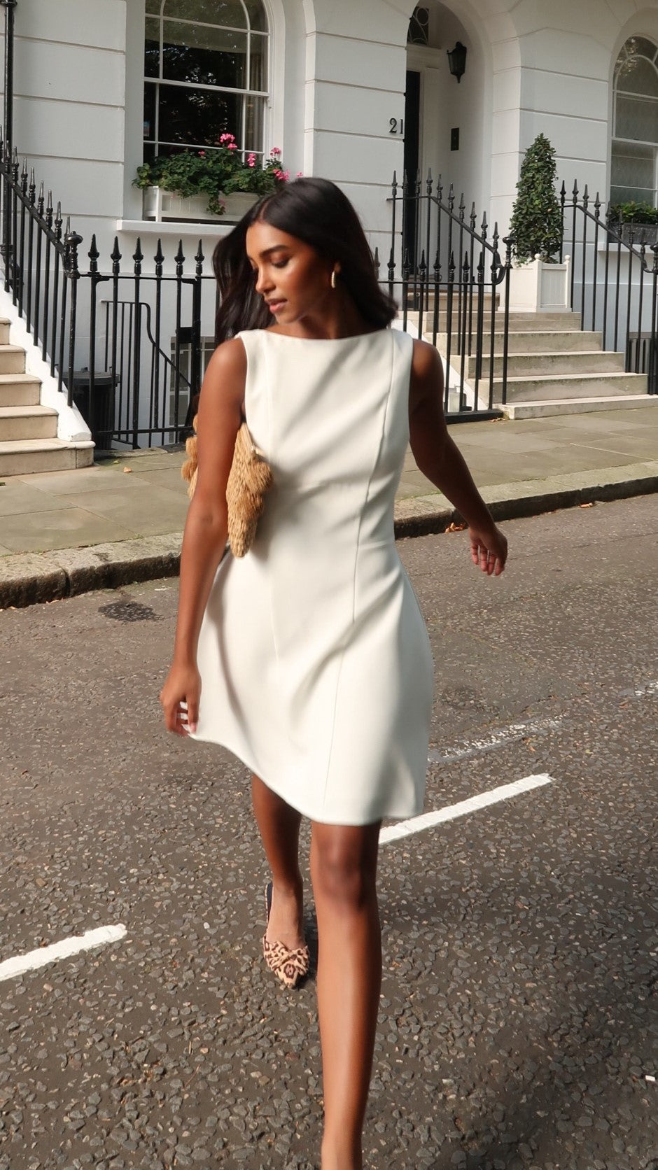 Lamar | Rafiki Minikleid - Weiß
