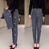 Justine | Damen Hochelastische Jeans Mit Herz-Muster Stickereien
