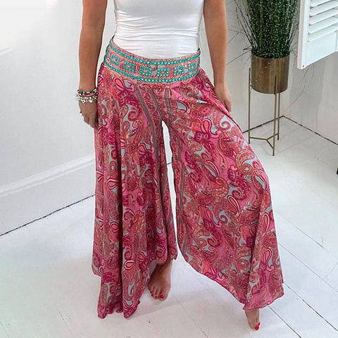 Yana | Ethnisch bedruckte Hose mit elastischer Taille