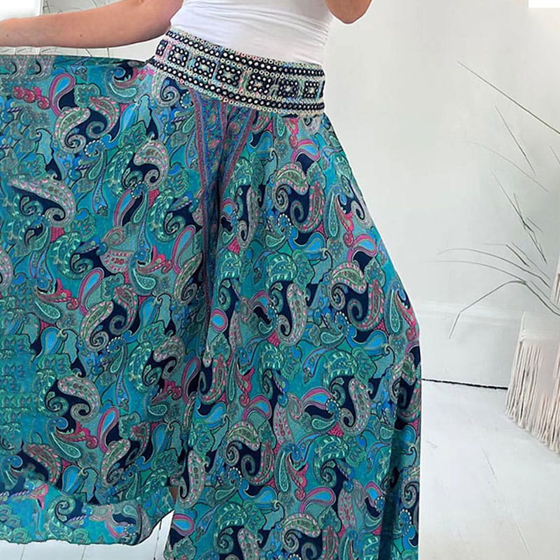 Yana | Ethnisch bedruckte Hose mit elastischer Taille