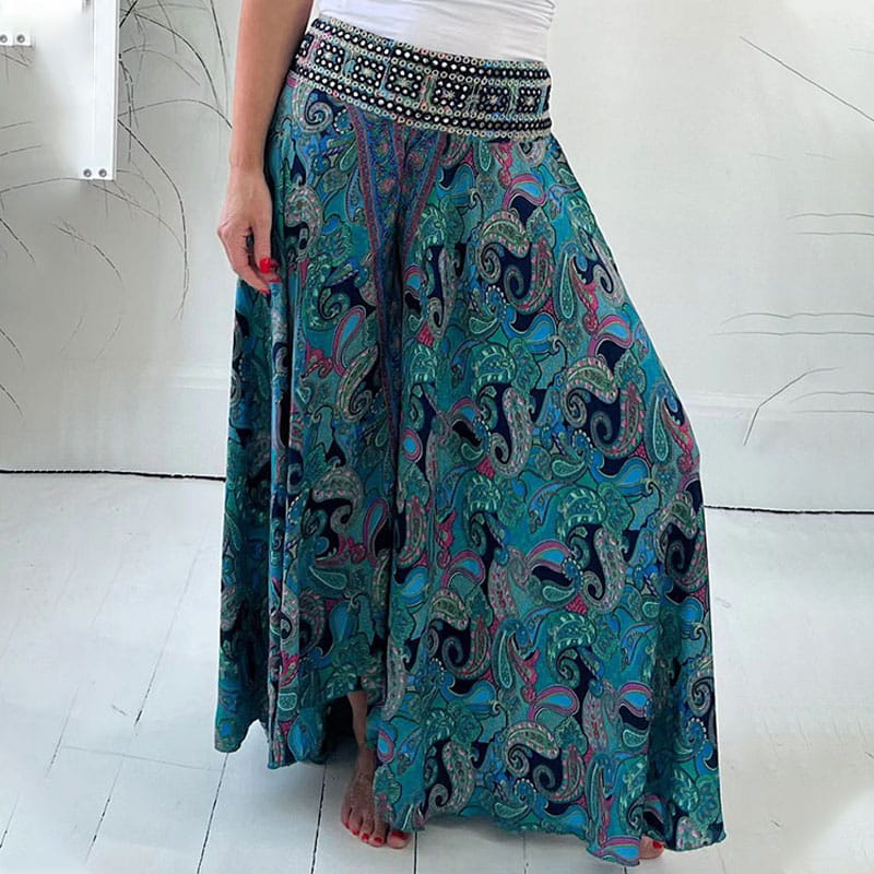 Yana | Ethnisch bedruckte Hose mit elastischer Taille