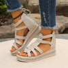 Danny | Strass-Sandalen mit Keilabsatz