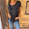 Lynne | Unifarbenes, kurzärmeliges Damen-T-Shirt