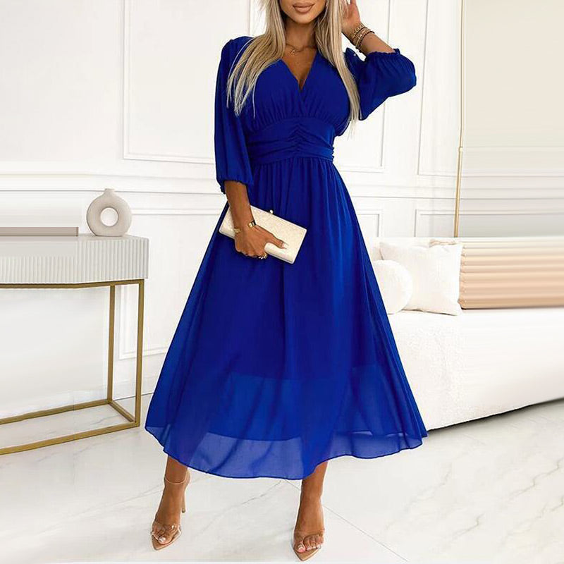 Selina | Flowy Chiffon Maxi Kleid