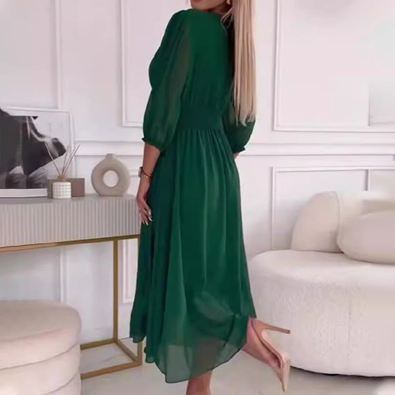 Selina | Flowy Chiffon Maxi Kleid