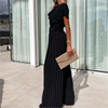 Yael | 🔥50% Rabatt🔥Unifarbener Jumpsuit mit hoher Taille und gefaltetem Bein