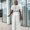 Yael | 🔥50% Rabatt🔥Unifarbener Jumpsuit mit hoher Taille und gefaltetem Bein