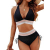 Alfreda | Bikini-Set mit Trägern - Hellblau mit Retro-Bund