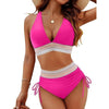 Alfreda | Bikini-Set mit Trägern - Hellblau mit Retro-Bund