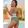 Alfreda | Bikini-Set mit Trägern - Hellblau mit Retro-Bund