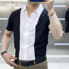 Micheal | Herren Business Casual Patchwork Hemd