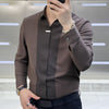 Micheal | Herren Business Casual Patchwork Hemd