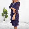 Reanne | Damen Casualkleid mit Druck und Schichten