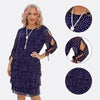 Reanne | Damen Casualkleid mit Druck und Schichten
