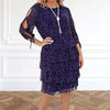Reanne | Damen Casualkleid mit Druck und Schichten