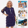 Reanne | Damen Casualkleid mit Druck und Schichten