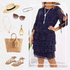 Reanne | Damen Casualkleid mit Druck und Schichten