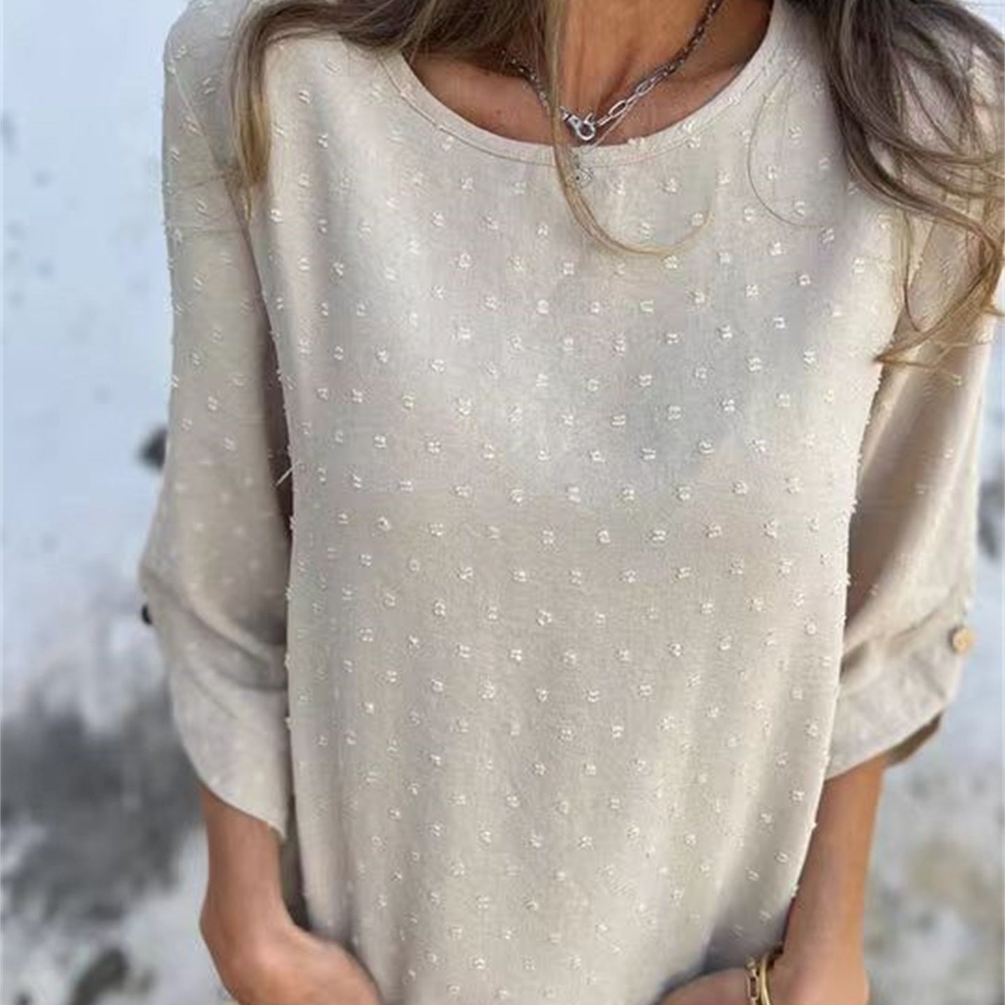 Jamin | Lässiges Jacquard-Oberteil mit Rundhalsausschnitt für Damen