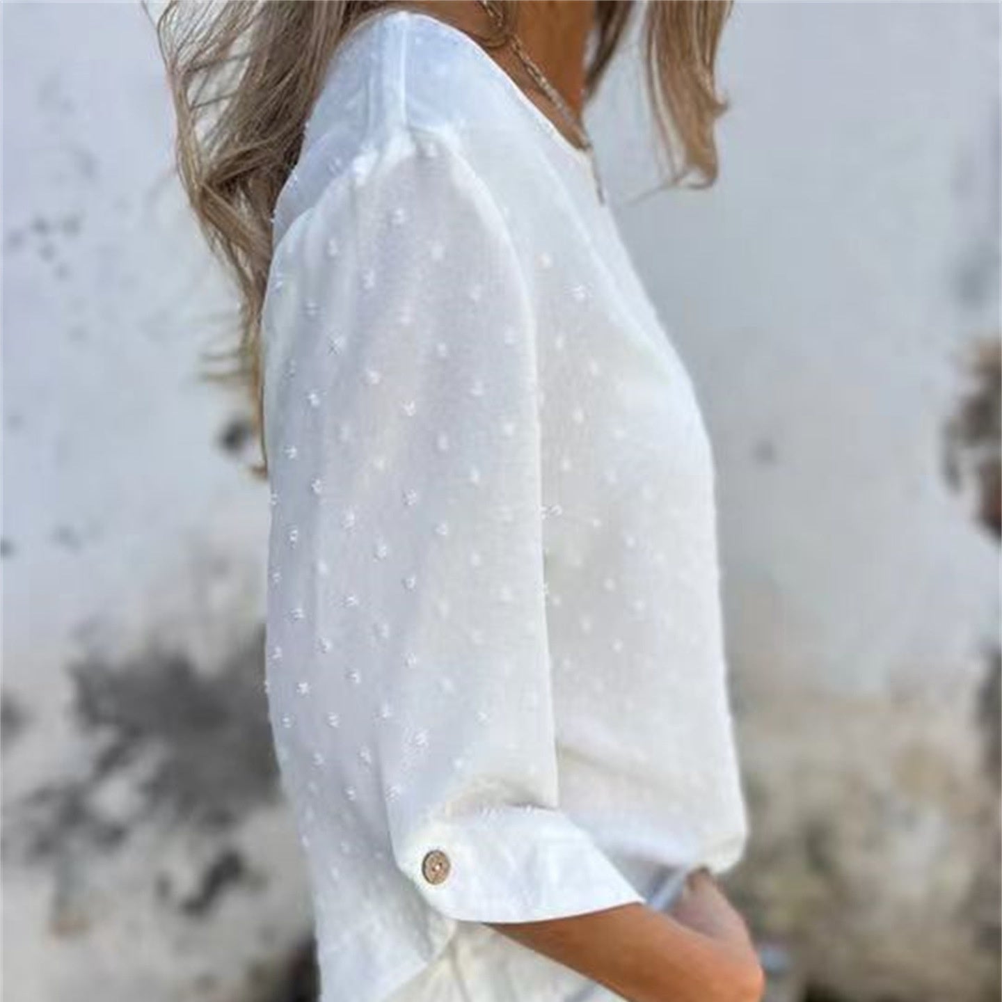Jamin | Lässiges Jacquard-Oberteil mit Rundhalsausschnitt für Damen